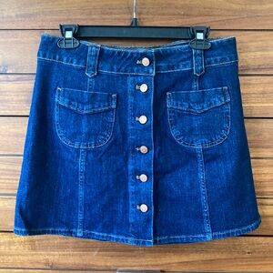 Madewell Patch Pocket Denim Mini Skirt